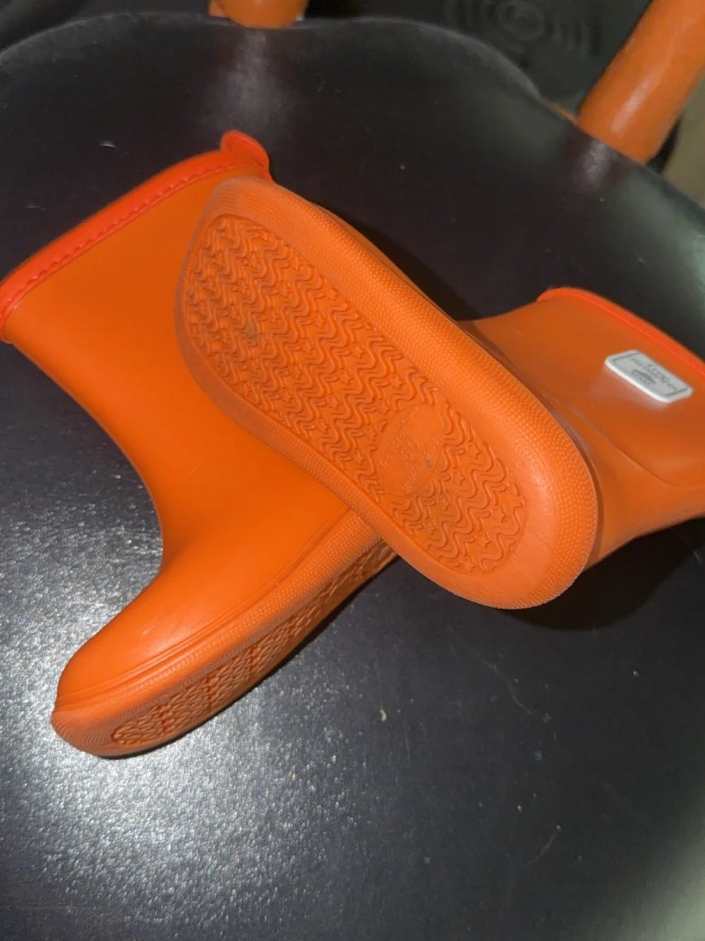 Tree Grandpa Orange Kids Rain & Snow Boots - Easy Pull-On